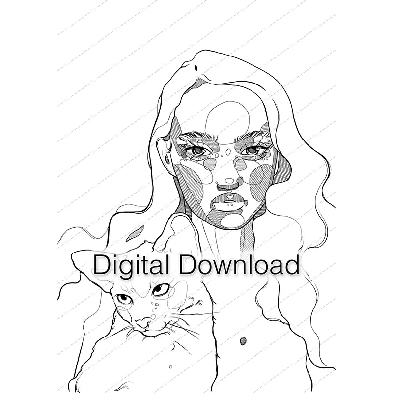 Burmese Coloring Page