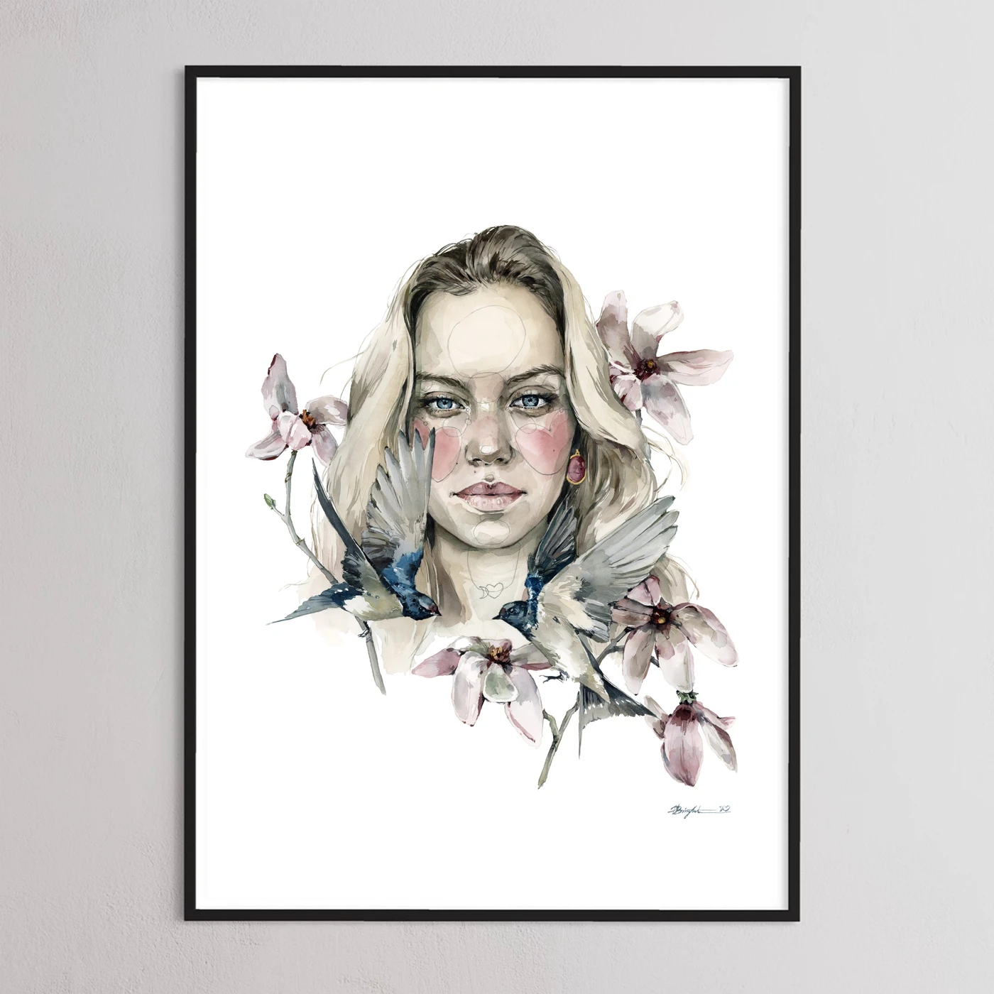 Self-portrait (sunny side) by Polina Bright - print