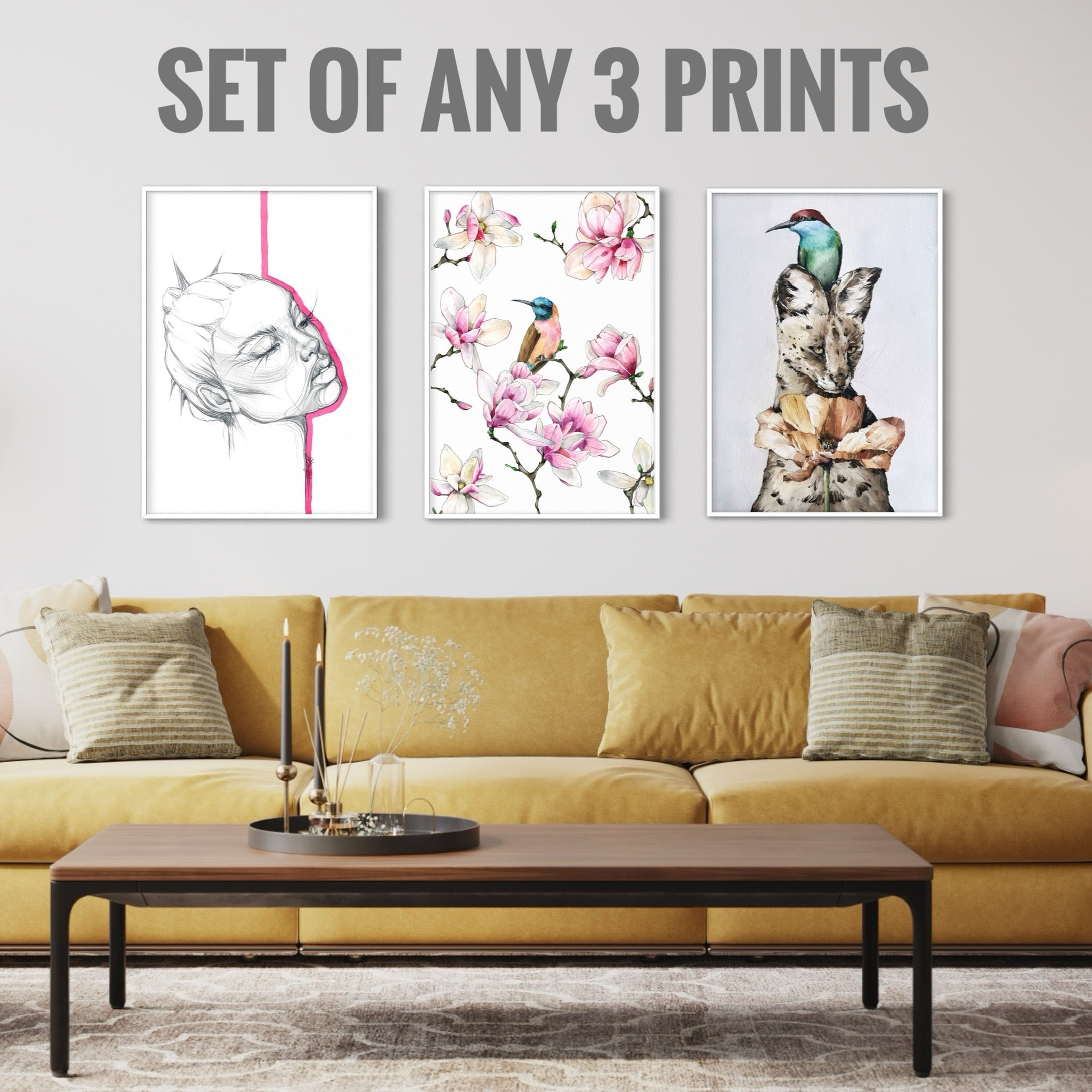 Set of 3 prints by Polina Bright