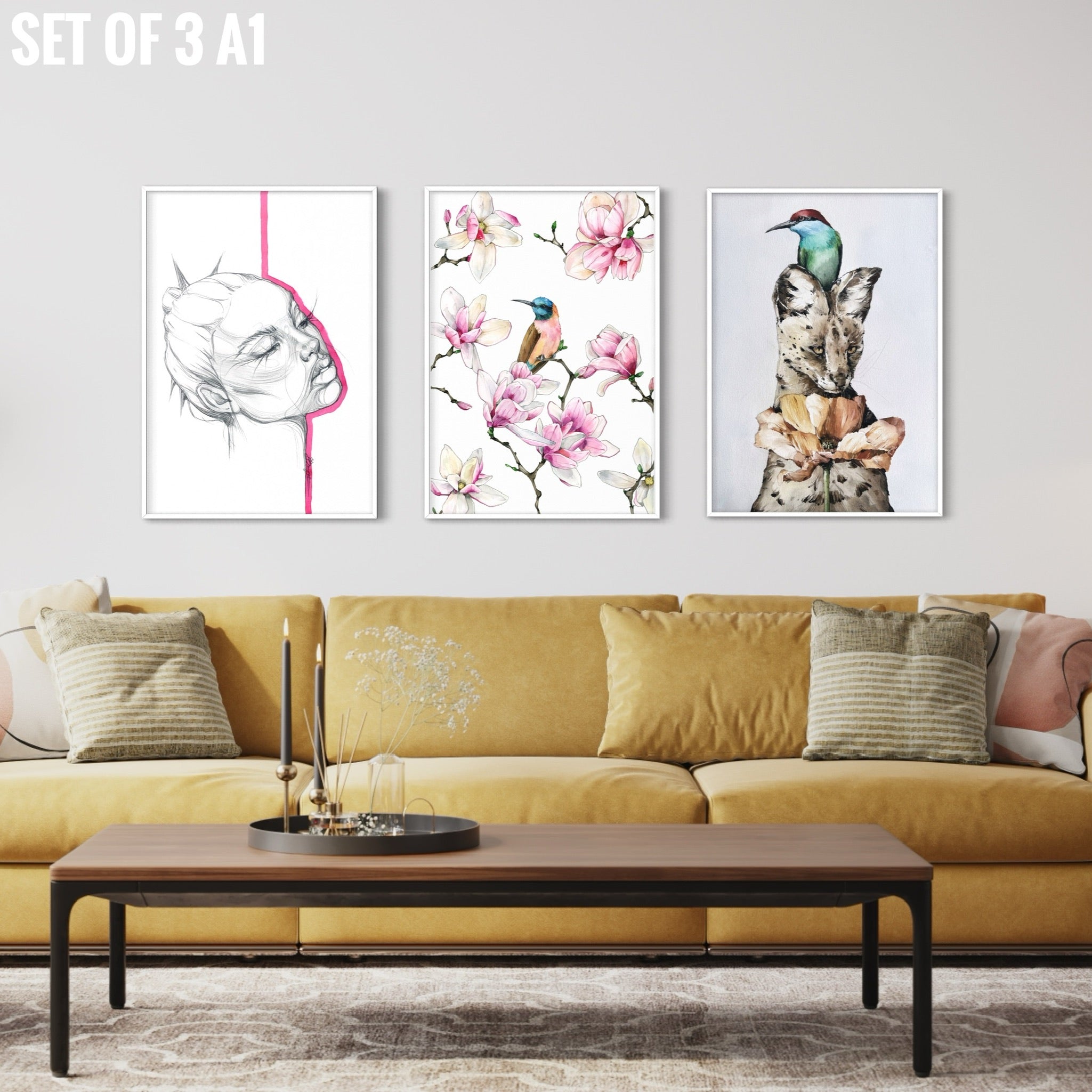 Set of 3 prints by Polina Bright