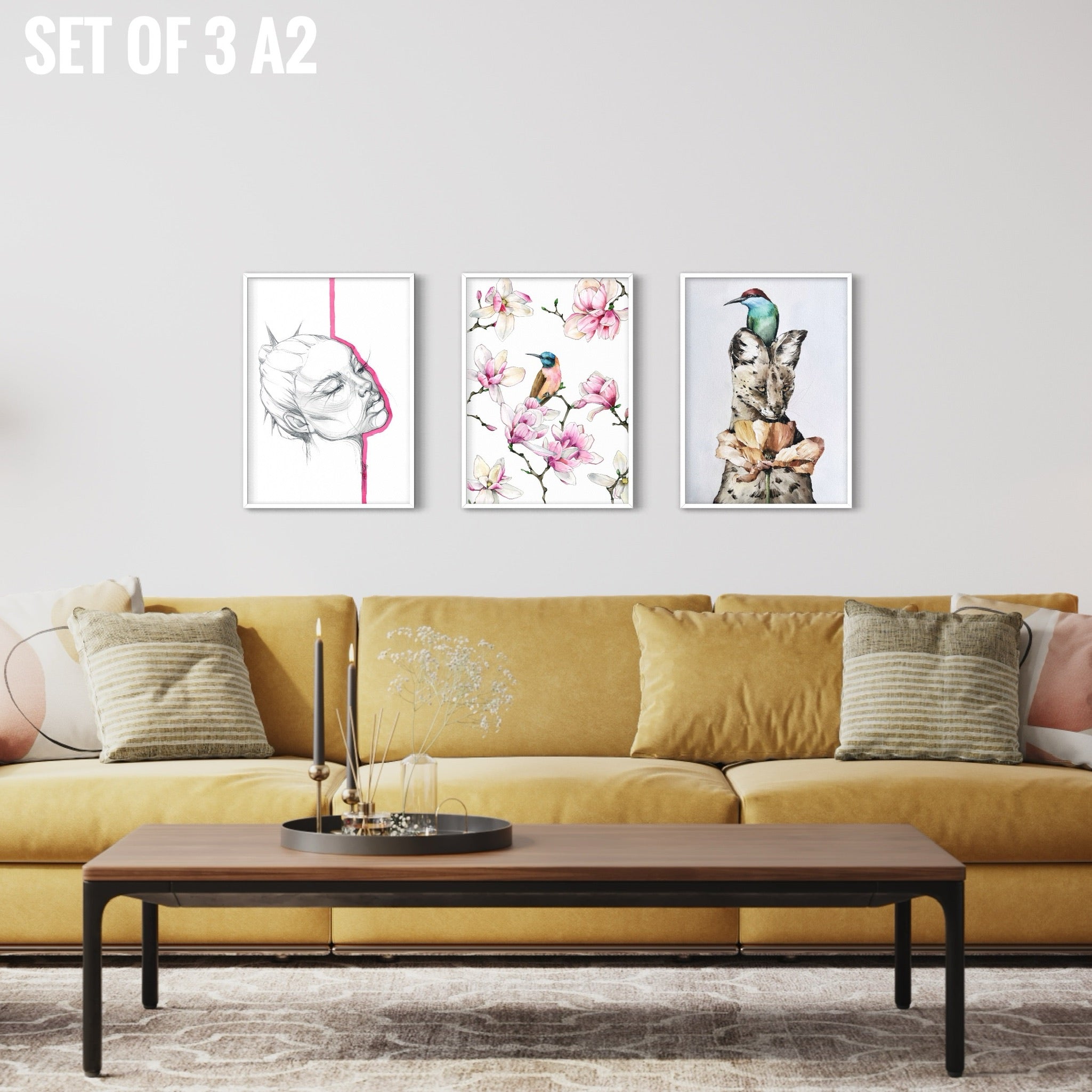 Set of 3 prints by Polina Bright
