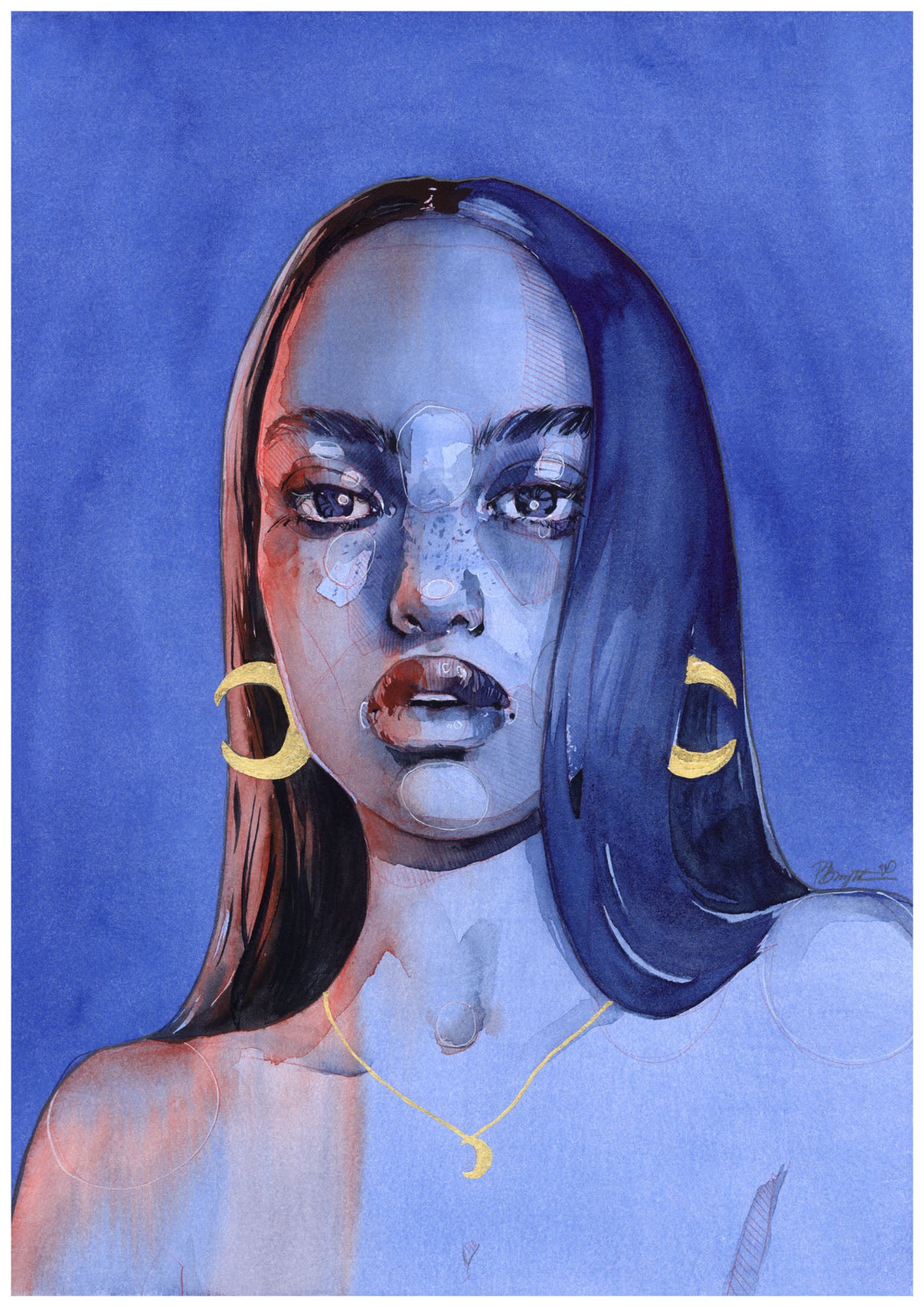 Moonlight print by Polina Bright