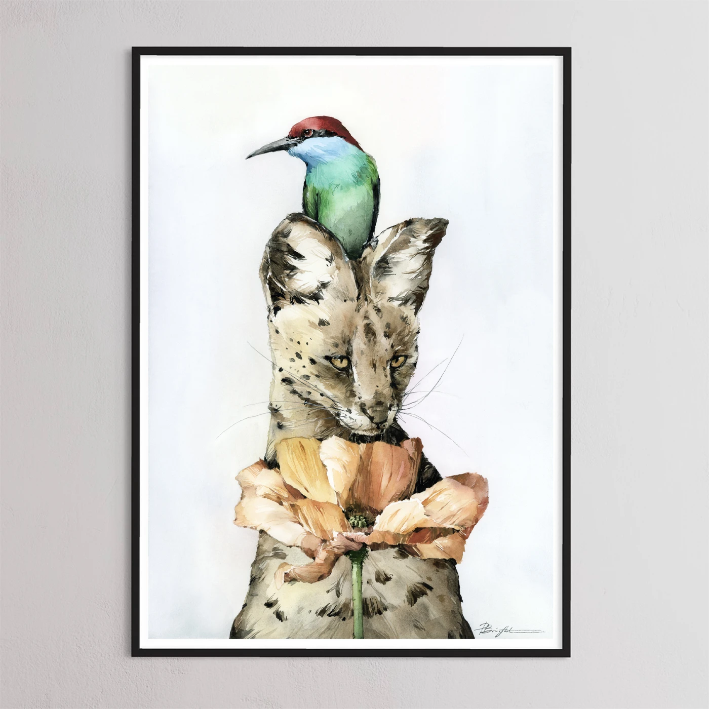 Trio Beeeater • Serval • Icelandic poppy print
