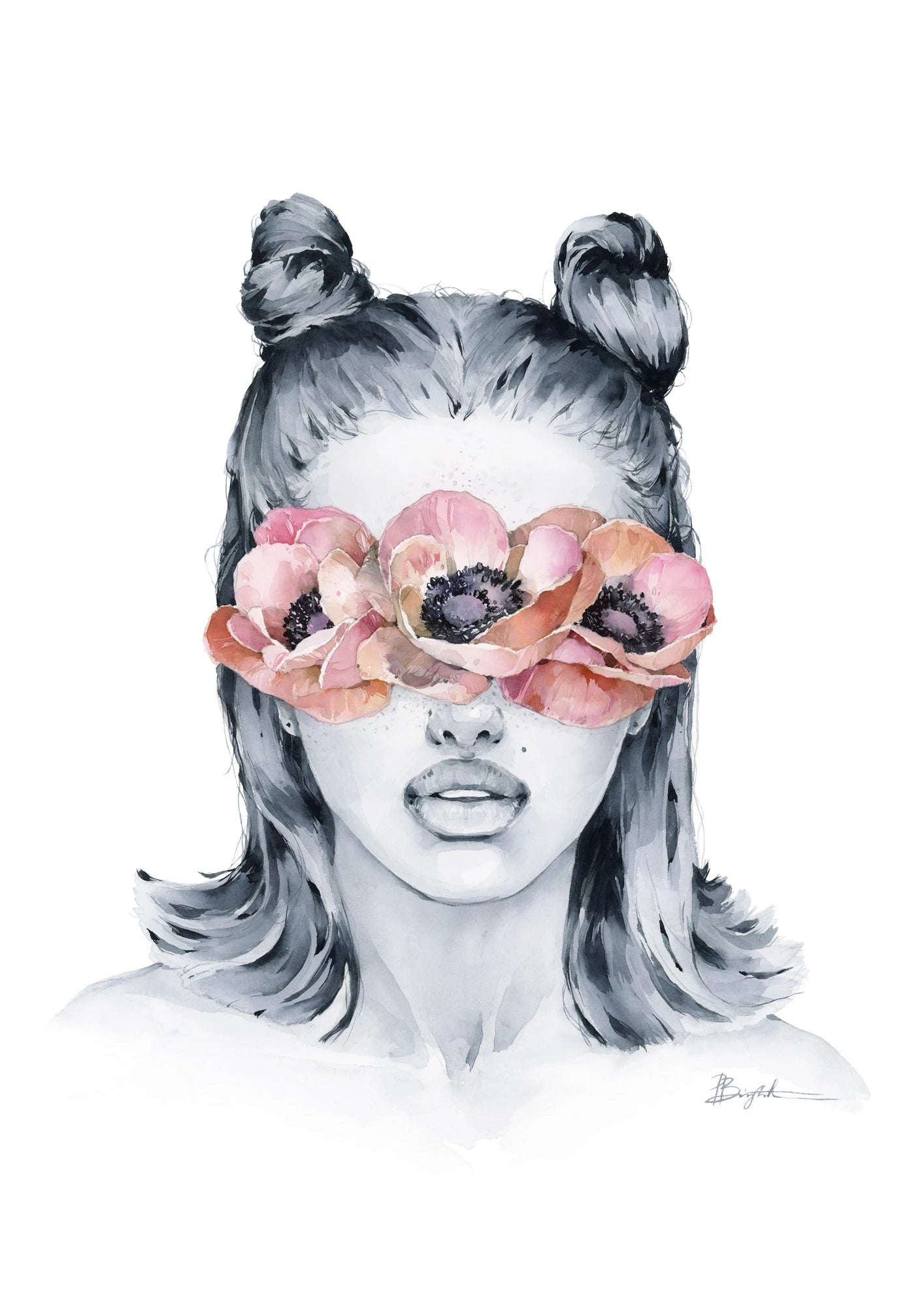 Blush anemone blindfolded by Polina Bright