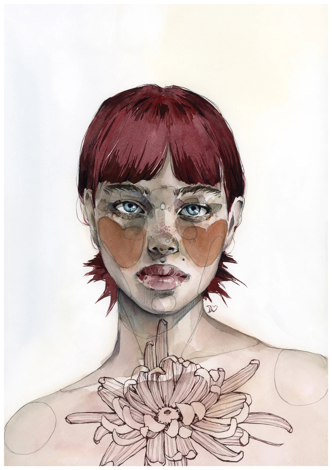 Chrysanthemum print by Polina Bright