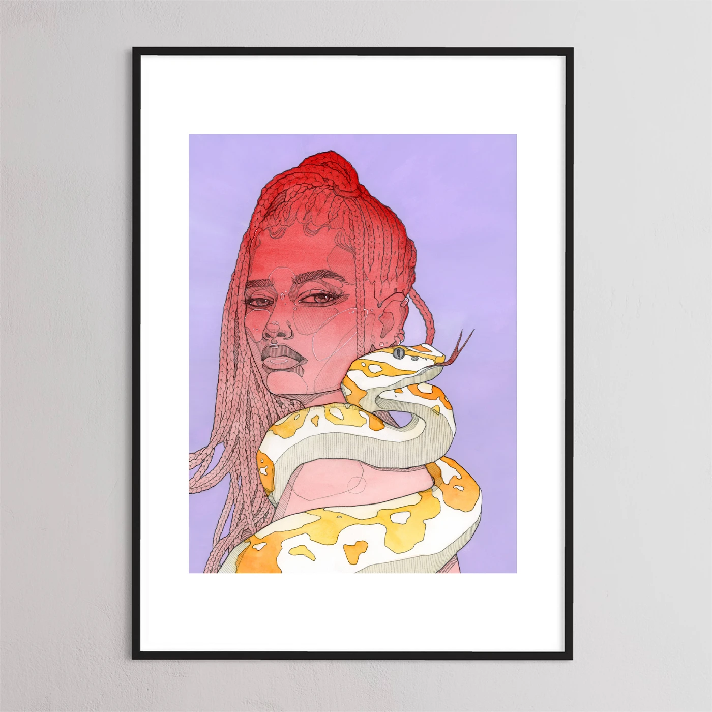 Lavender albino python by Polina Bright