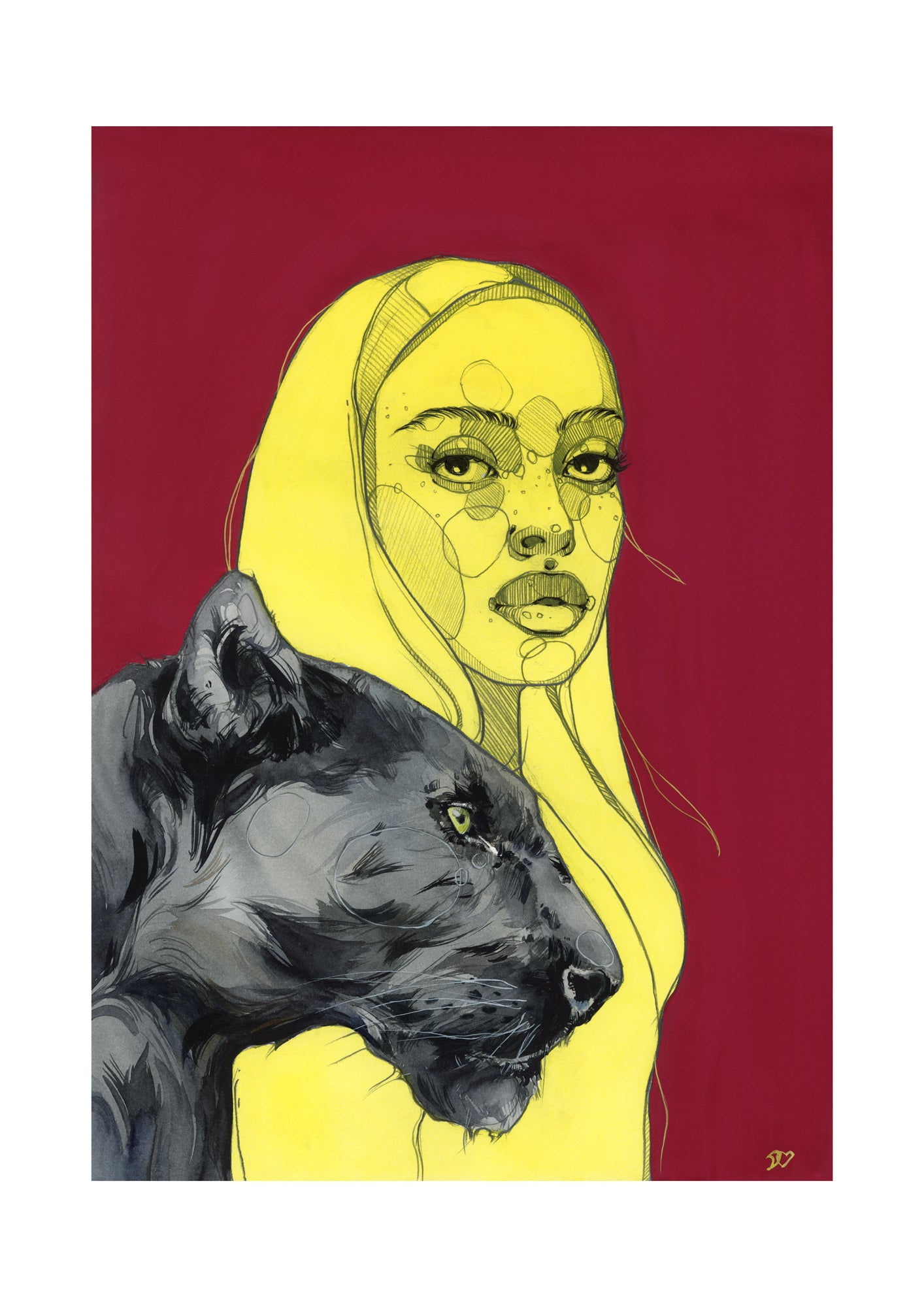 Panther gradient print by Polina Bright