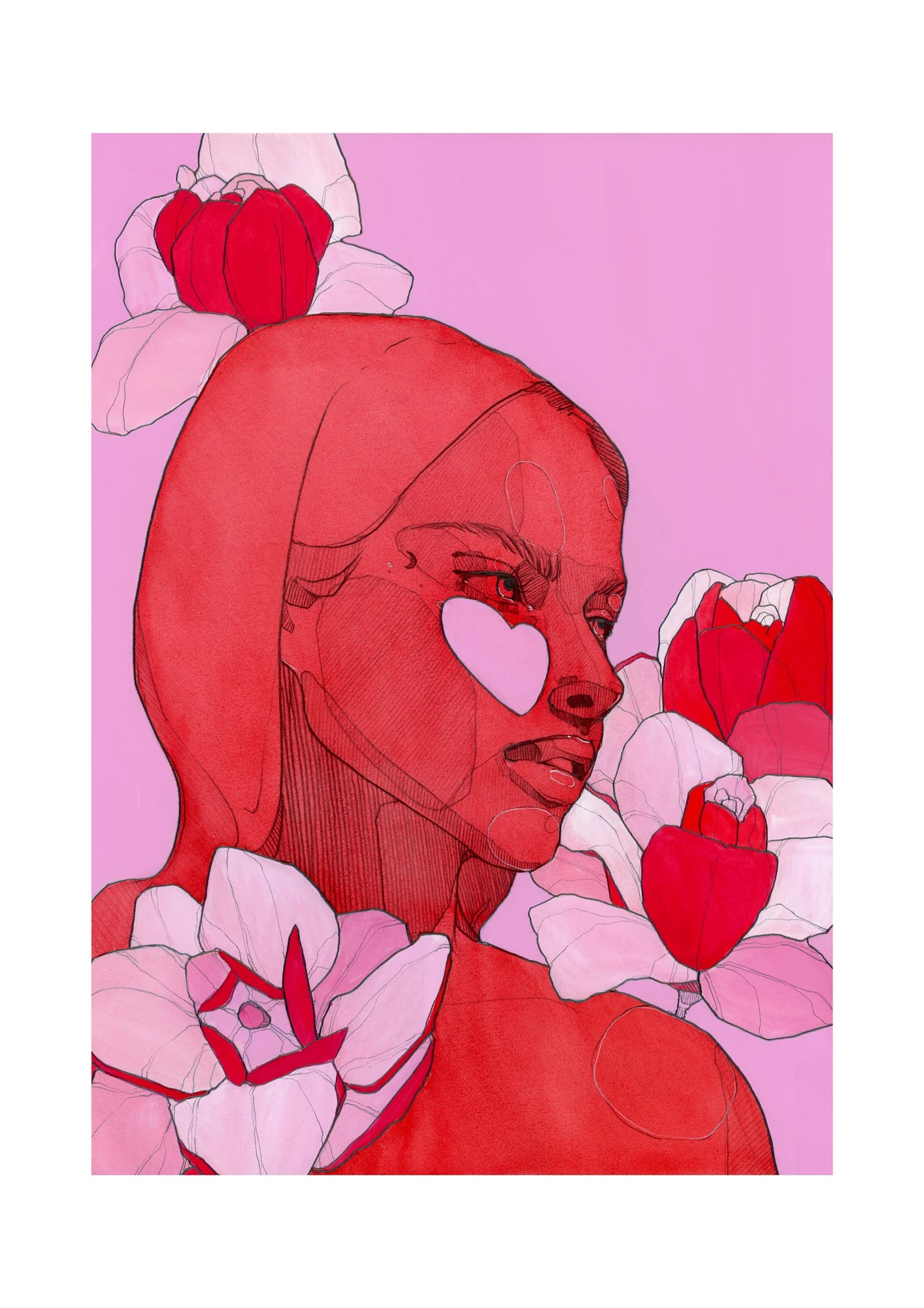 Vulcan Magnolia print by Polina Bright