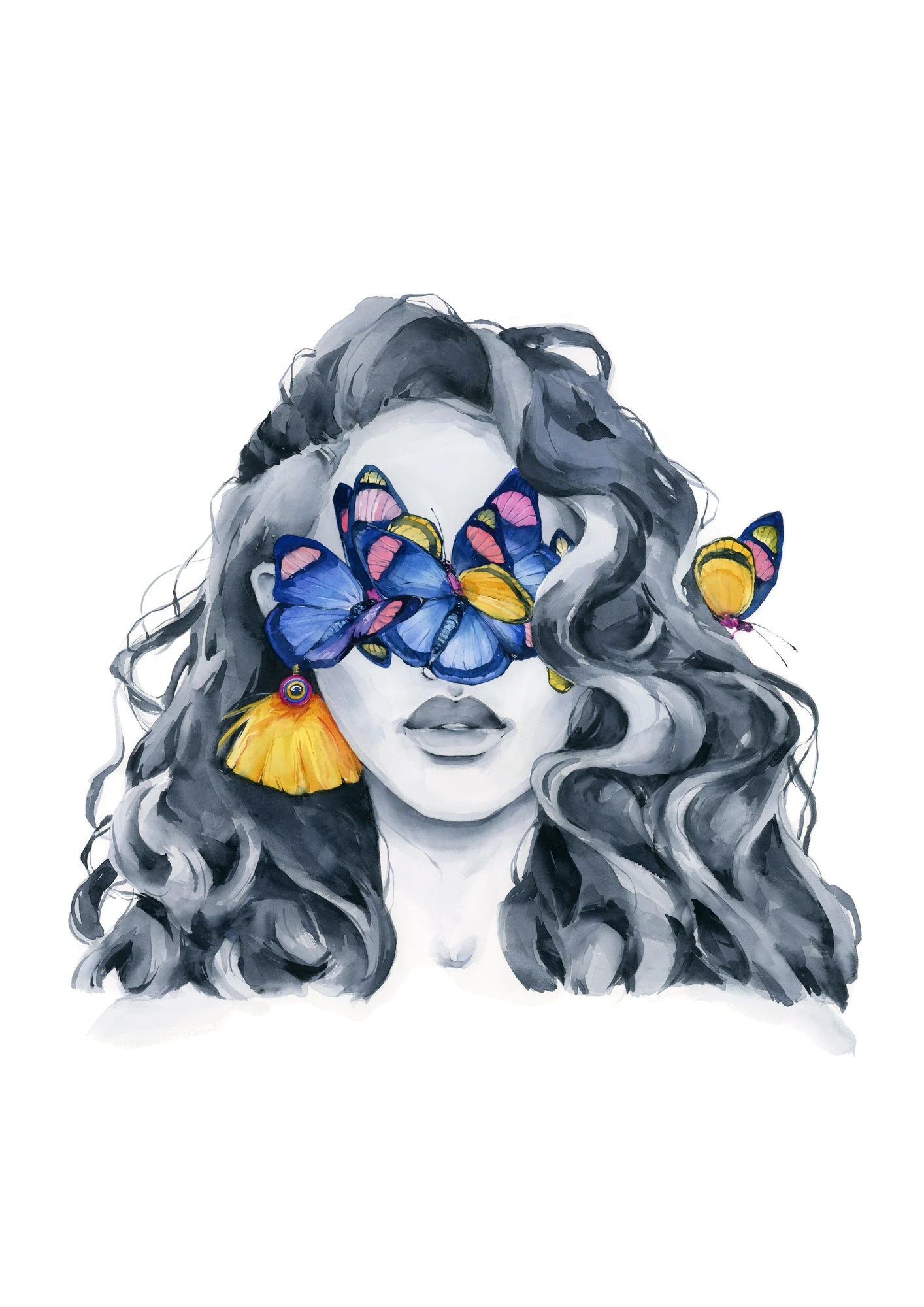 Painted Beauty Butterfly blindfolded by Polina Bright