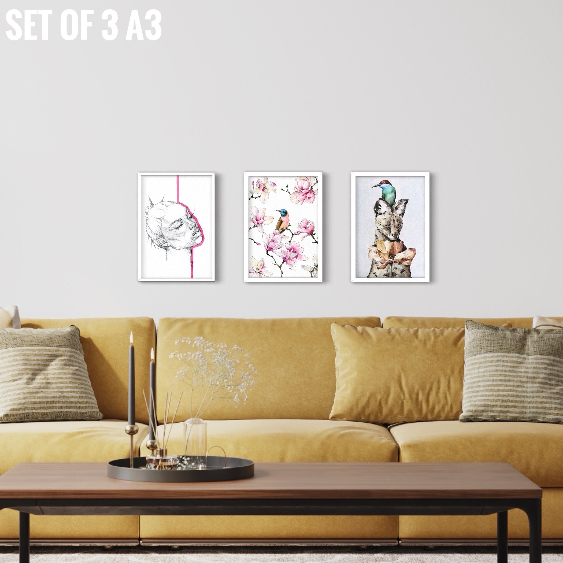Set of 3 prints by Polina Bright