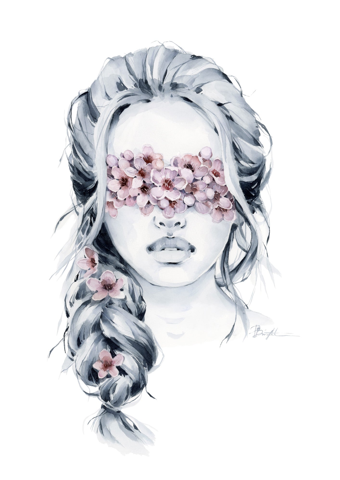Cherry Blossom blindfolded by Polina Bright