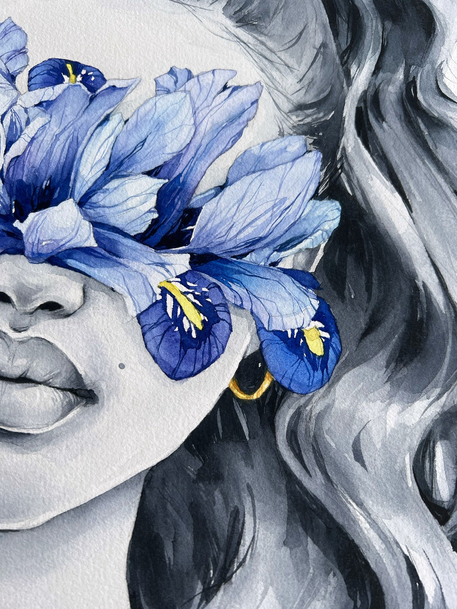 Harmony iris blindfolded - original painting