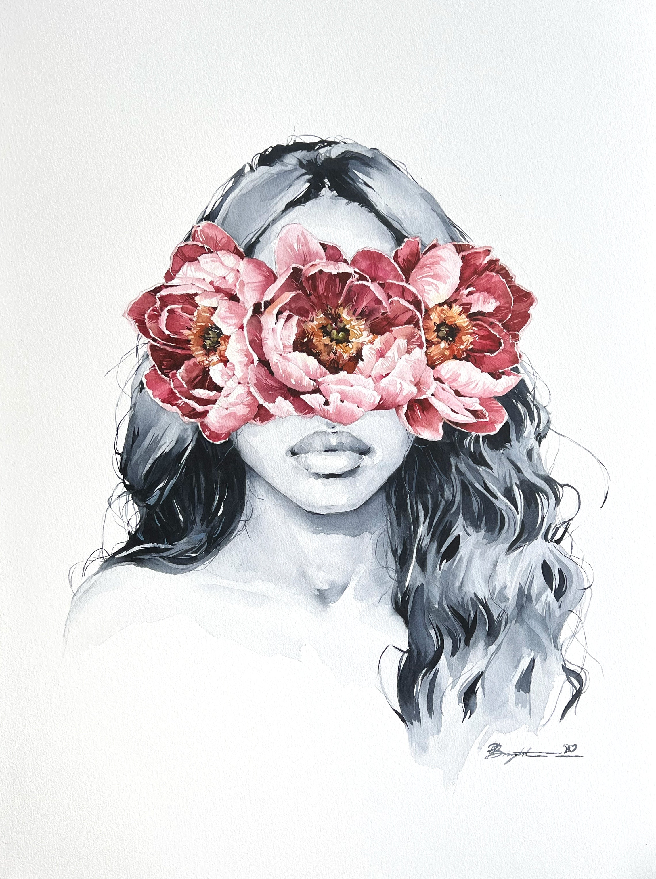 Peony blindfolded