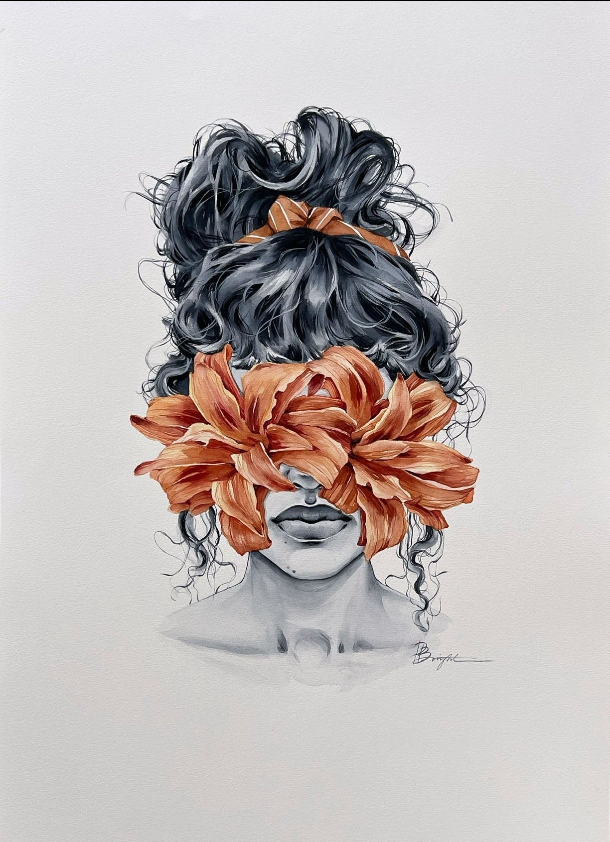 Lily blindfolded - original painting