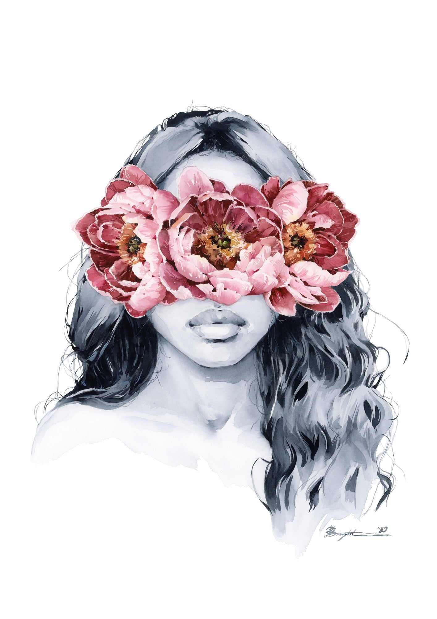 Peony blindfolded by Polina Bright