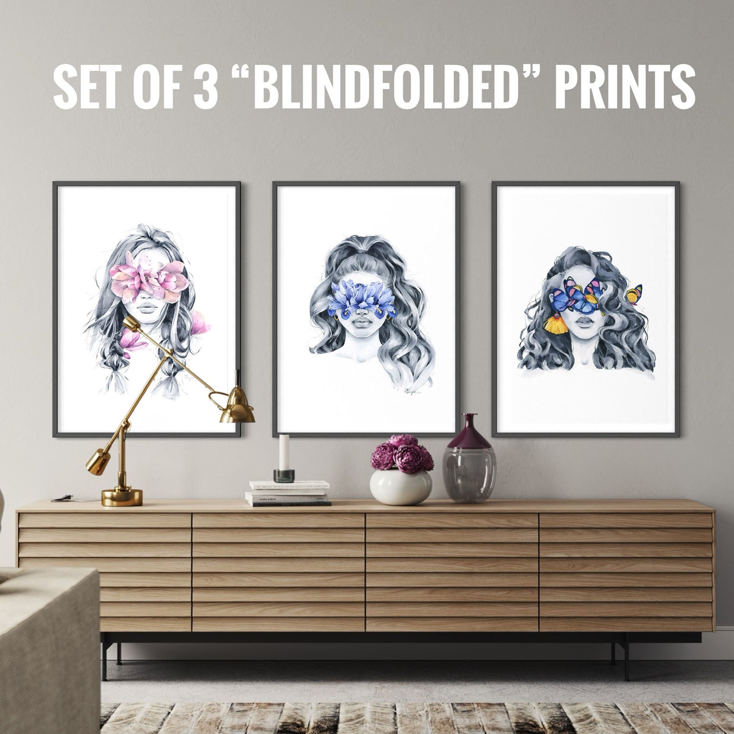 Set of 3 prints by Polina Bright